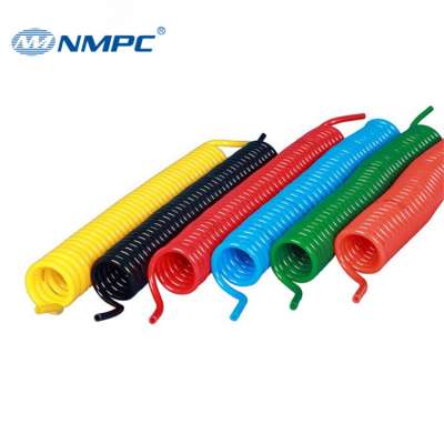 China Supplier Flexible Colorfully PU Sprial Tube Pneumatic Air Spring Hose with Connectors