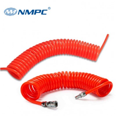 High Quality Blue Black Red Color Flexible Sprial Hose Polyurethane  Pneumatic Air  Spring PU Tube