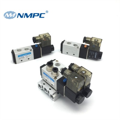 Airtac type G1/4' NPT 1/4' 5 way  2 position Solenoid Valve Pneumatic Control Valve 4V210-08  DC24V 12V AC 220V 380V 110V