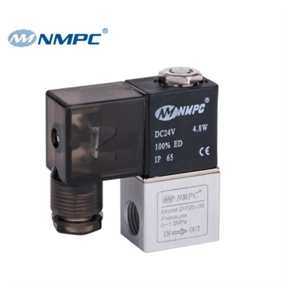 2V025-06 2V025-08 DC12V DC24V Special Air Compressor Solenoid Valve  Oil-free Air Compressor Pneumatic Solenoid Valve